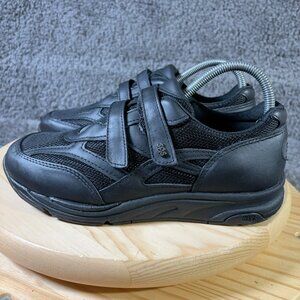 SAS TMV Walking Shoe Women Size 8 Wide Black Leather Comfort Sneaker Made in USA